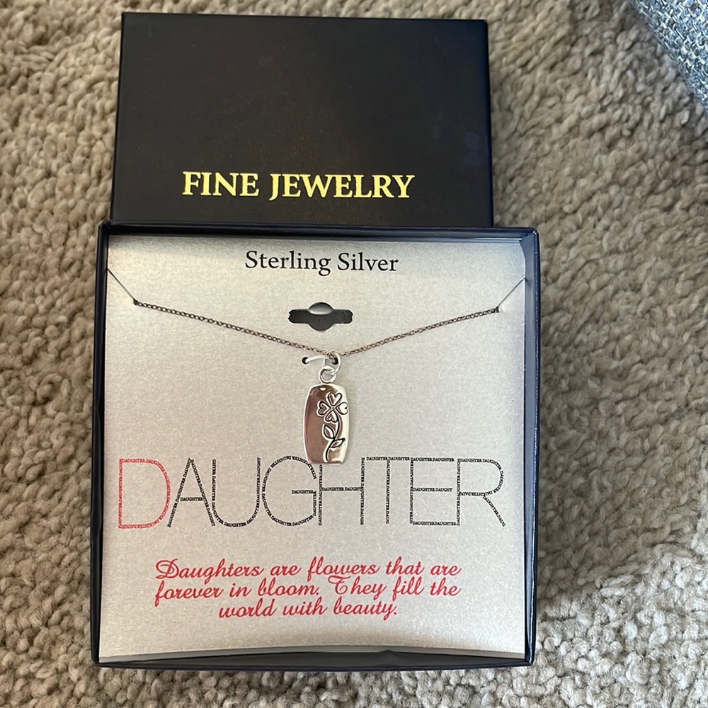 Sterling silver daughter necklace